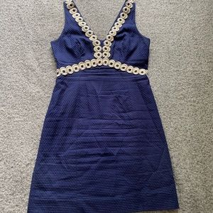Lilly Pulitzer Navy and Gold dress